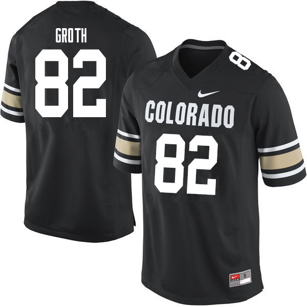 Men #82 Jake Groth Colorado Buffaloes College Football Jerseys Sale-Home Black